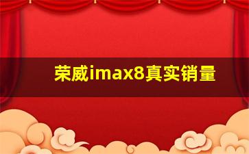 荣威imax8真实销量