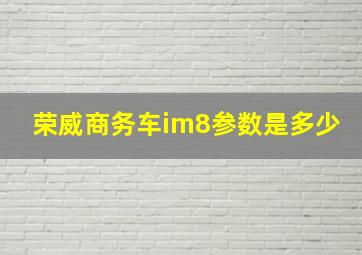 荣威商务车im8参数是多少