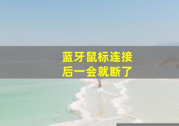 蓝牙鼠标连接后一会就断了