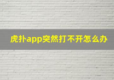 虎扑app突然打不开怎么办