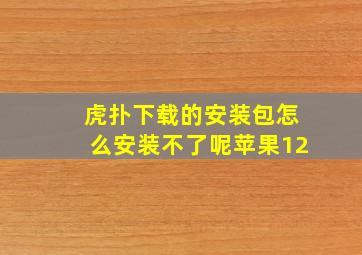 虎扑下载的安装包怎么安装不了呢苹果12