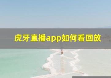 虎牙直播app如何看回放