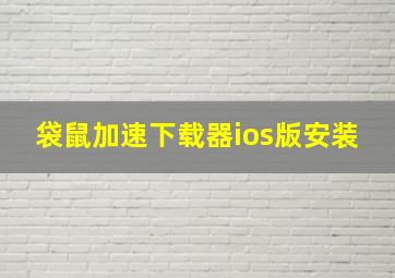 袋鼠加速下载器ios版安装