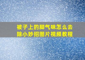 被子上的脚气味怎么去除小妙招图片视频教程