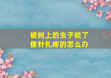 被树上的虫子咬了像针扎疼的怎么办