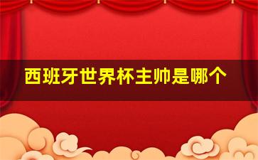 西班牙世界杯主帅是哪个