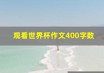 观看世界杯作文400字数