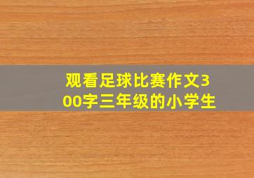 观看足球比赛作文300字三年级的小学生