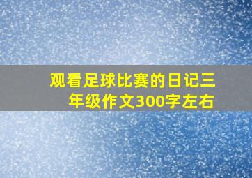 观看足球比赛的日记三年级作文300字左右