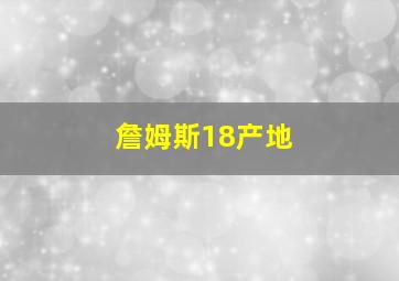 詹姆斯18产地