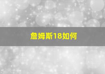 詹姆斯18如何