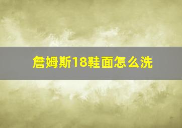 詹姆斯18鞋面怎么洗