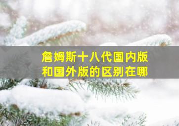 詹姆斯十八代国内版和国外版的区别在哪