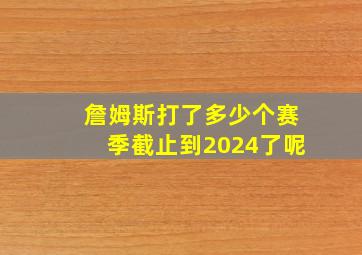 詹姆斯打了多少个赛季截止到2024了呢