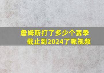 詹姆斯打了多少个赛季截止到2024了呢视频