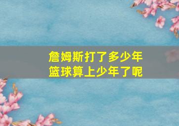 詹姆斯打了多少年篮球算上少年了呢