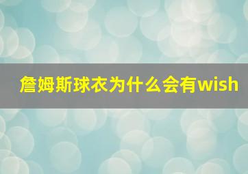 詹姆斯球衣为什么会有wish