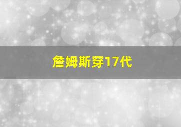 詹姆斯穿17代