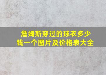 詹姆斯穿过的球衣多少钱一个图片及价格表大全