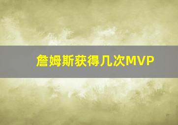 詹姆斯获得几次MVP