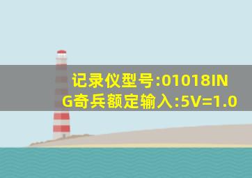 记录仪型号:01018ING奇兵额定输入:5V=1.0