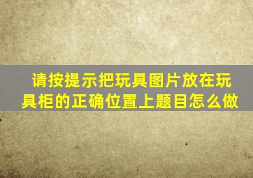 请按提示把玩具图片放在玩具柜的正确位置上题目怎么做