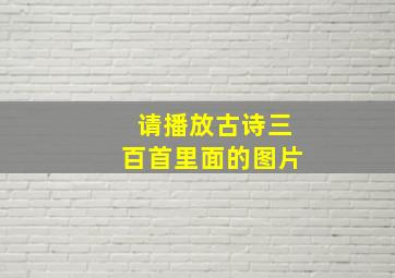 请播放古诗三百首里面的图片