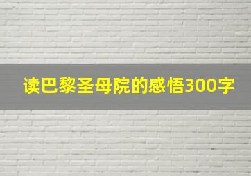 读巴黎圣母院的感悟300字