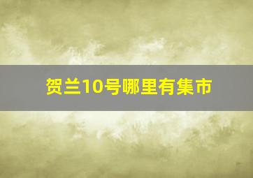 贺兰10号哪里有集市