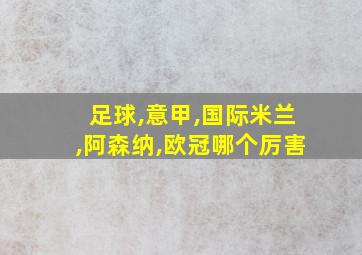 足球,意甲,国际米兰,阿森纳,欧冠哪个厉害