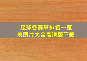 足球各赛事排名一览表图片大全高清版下载