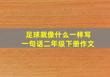 足球就像什么一样写一句话二年级下册作文