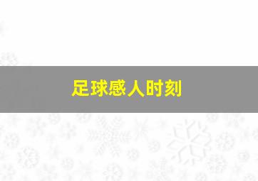 足球感人时刻