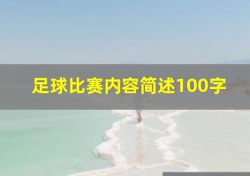 足球比赛内容简述100字