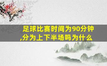 足球比赛时间为90分钟,分为上下半场吗为什么