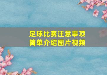 足球比赛注意事项简单介绍图片视频