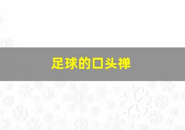 足球的口头禅