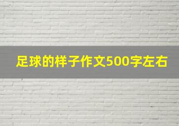 足球的样子作文500字左右