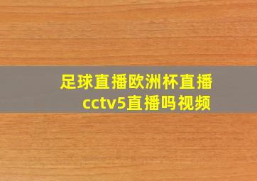 足球直播欧洲杯直播cctv5直播吗视频