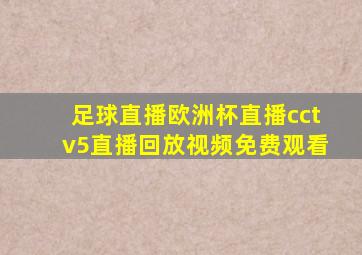 足球直播欧洲杯直播cctv5直播回放视频免费观看