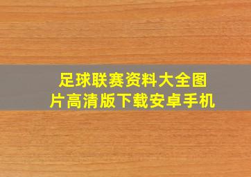 足球联赛资料大全图片高清版下载安卓手机