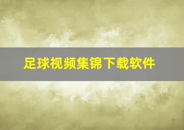 足球视频集锦下载软件