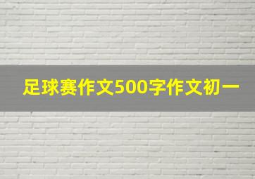 足球赛作文500字作文初一