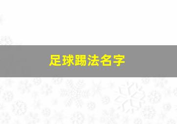 足球踢法名字