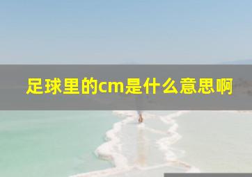 足球里的cm是什么意思啊