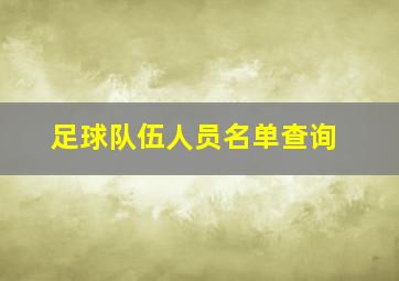 足球队伍人员名单查询