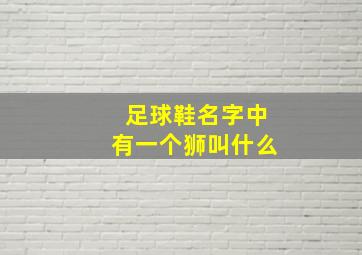 足球鞋名字中有一个狮叫什么