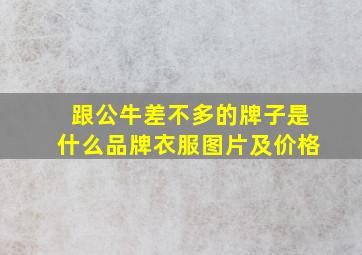 跟公牛差不多的牌子是什么品牌衣服图片及价格