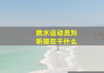 跳水运动员刘昕现在干什么