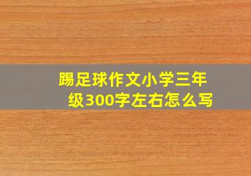 踢足球作文小学三年级300字左右怎么写